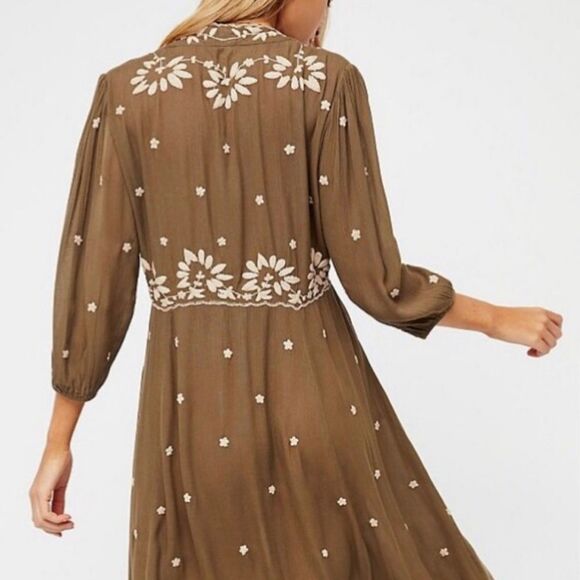 Free People Embroidered Fable Floral Midi Dress - Picture 12 of 15